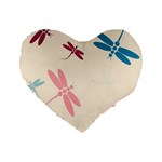 Pastel dragonflies  Standard 16  Premium Heart Shape Cushions Front