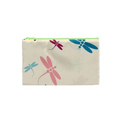 Pastel Dragonflies  Cosmetic Bag (xs) by Valentinaart