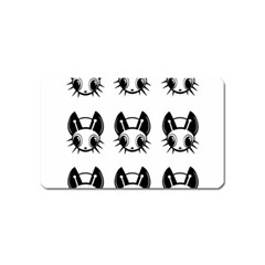 Black And White Fireflies Patten Magnet (name Card) by Valentinaart