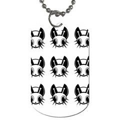 Black And White Fireflies Patten Dog Tag (one Side) by Valentinaart