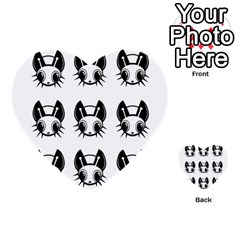 Black And White Fireflies Patten Multi-purpose Cards (heart) 