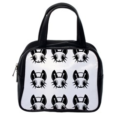 Black And White Fireflies Patten Classic Handbags (one Side) by Valentinaart