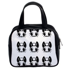 Black And White Fireflies Patten Classic Handbags (2 Sides) by Valentinaart
