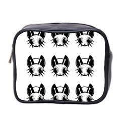Black And White Fireflies Patten Mini Toiletries Bag 2-side by Valentinaart