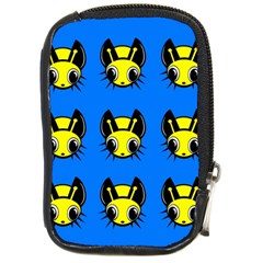 Yellow and blue firefies Compact Camera Cases