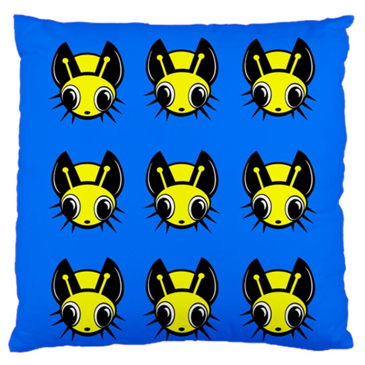 Yellow and blue firefies Standard Flano Cushion Case (One Side)