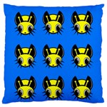 Yellow and blue firefies Large Flano Cushion Case (Two Sides) Front