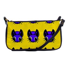 Blue And Yellow Fireflies Shoulder Clutch Bags by Valentinaart