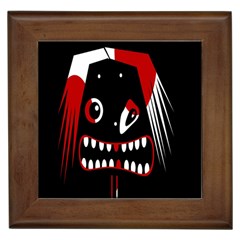 Zombie Face Framed Tiles by Valentinaart