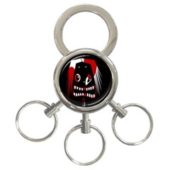 Zombie Face 3-ring Key Chains by Valentinaart