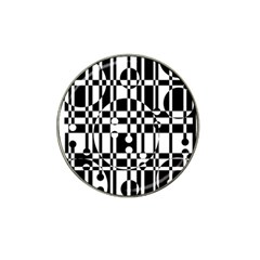 Black And White Pattern Hat Clip Ball Marker by Valentinaart