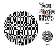 Black And White Pattern Playing Cards 54 (round) 