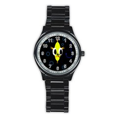 Yellow fish Stainless Steel Round Watch