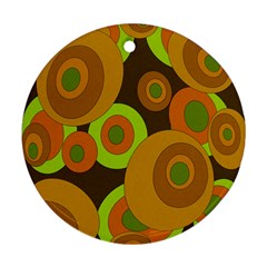 Brown pattern Ornament (Round) 