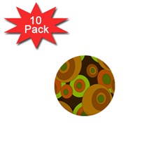 Brown pattern 1  Mini Buttons (10 pack) 