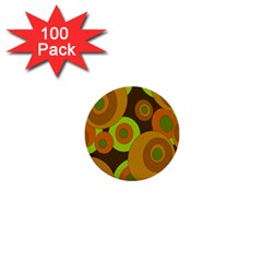 Brown Pattern 1  Mini Buttons (100 Pack) 