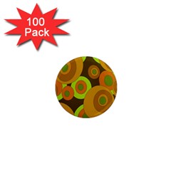 Brown Pattern 1  Mini Magnets (100 Pack) 
