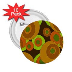 Brown pattern 2.25  Buttons (10 pack) 