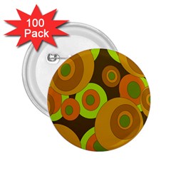 Brown pattern 2.25  Buttons (100 pack) 