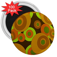 Brown pattern 3  Magnets (100 pack)