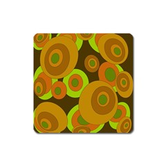 Brown pattern Square Magnet