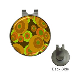 Brown pattern Hat Clips with Golf Markers