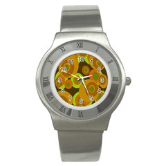 Brown pattern Stainless Steel Watch