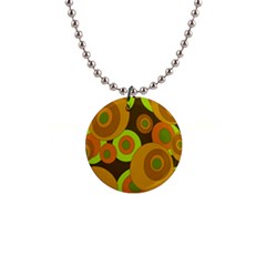 Brown pattern Button Necklaces