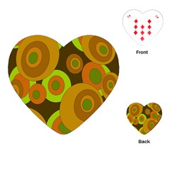 Brown pattern Playing Cards (Heart) 