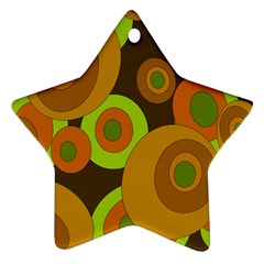 Brown pattern Star Ornament (Two Sides) 