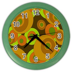 Brown pattern Color Wall Clocks