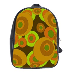 Brown pattern School Bags(Large) 