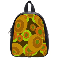 Brown pattern School Bags (Small) 