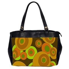 Brown pattern Office Handbags (2 Sides) 