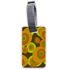 Brown pattern Luggage Tags (One Side) 