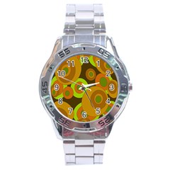Brown pattern Stainless Steel Analogue Watch