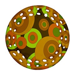 Brown pattern Ornament (Round Filigree) 