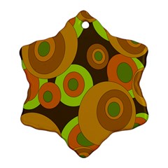 Brown pattern Snowflake Ornament (2-Side)