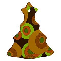 Brown pattern Christmas Tree Ornament (2 Sides)