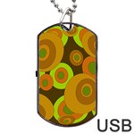 Brown pattern Dog Tag USB Flash (One Side) Front