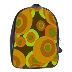 Brown pattern School Bags (XL) 