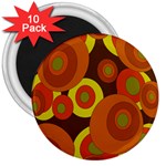 Orange pattern 3  Magnets (10 pack)  Front