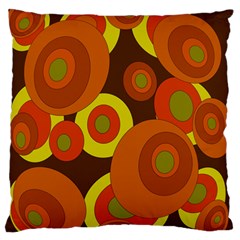 Orange Pattern Large Flano Cushion Case (one Side) by Valentinaart