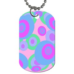 Pink Pattern Dog Tag (one Side) by Valentinaart