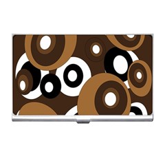 Brown Pattern Business Card Holders by Valentinaart