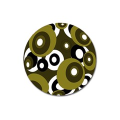 Green pattern Magnet 3  (Round)