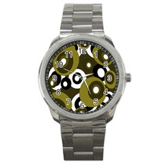 Green pattern Sport Metal Watch