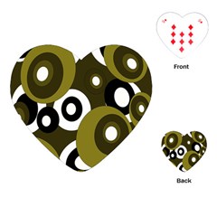 Green pattern Playing Cards (Heart) 