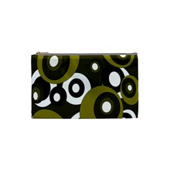 Green Pattern Cosmetic Bag (small)  by Valentinaart