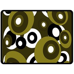 Green pattern Double Sided Fleece Blanket (Large) 